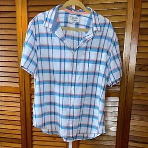 The Original Penguin by Munsingwear Blue Plaid Men's Shirt Size XXL
